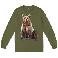 Army Green bear Long Sleeve Tee - Artiststas