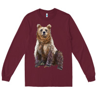 Burgundy bear Long Sleeve Tee - Artiststas