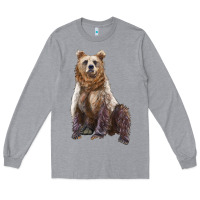 Heather Grey bear Long Sleeve Tee - Artiststas