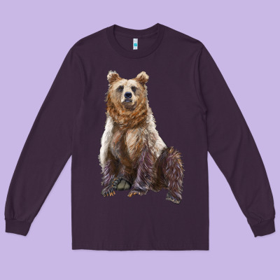 Bear Long Sleeve Tee Designed By Artiststas