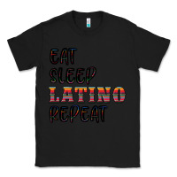 Black eat sleep latino repeat Classic Tee - BundleAndBundleShop