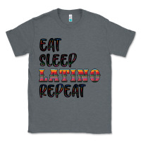 Charcoal Heather eat sleep latino repeat Classic Tee - BundleAndBundleShop
