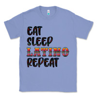 Colony Blue eat sleep latino repeat Classic Tee - BundleAndBundleShop