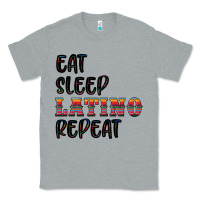 Heather Grey eat sleep latino repeat Classic Tee - BundleAndBundleShop