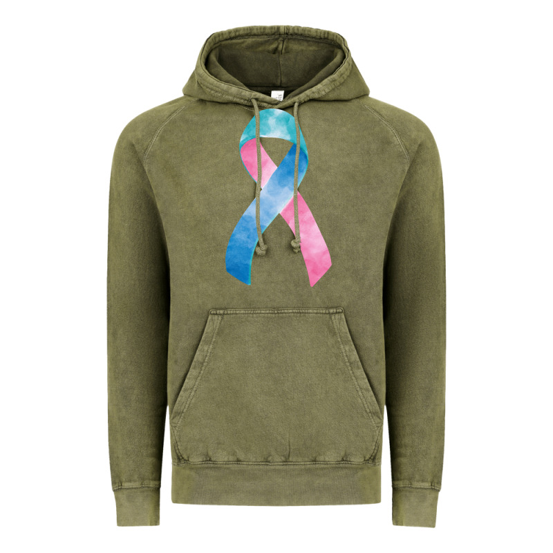 Thyroid Cancer Ribbon Fa Element Vintage Hoodie by FaDigitalArtStudio | Teevron