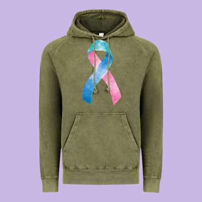 Thyroid Cancer Ribbon Fa Element Vintage Hoodie Designed By Fadigitalartstudio