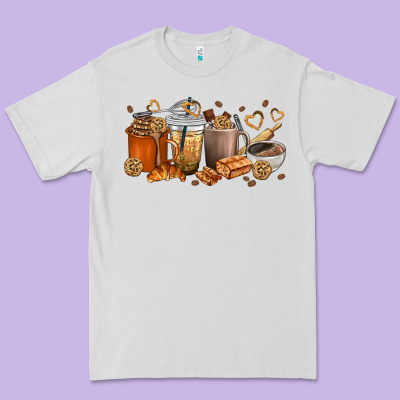 Cookie Coffee Cups Premium Tee Designed By Texasbilliewilder