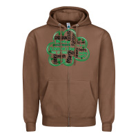 Chestnut st patricks day shamrock typography Zipper Hoodie - MaliasSmallBusiness