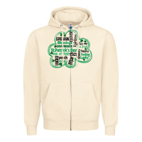 Sandshell st patricks day shamrock typography Zipper Hoodie - MaliasSmallBusiness