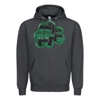 Smoke st patricks day shamrock typography Zipper Hoodie - MaliasSmallBusiness