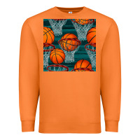 Carrot basketball hoop seamless pattern Premium Sweatshirt - BundleAndBundleShop
