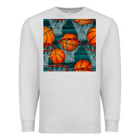 Dove Grey basketball hoop seamless pattern Premium Sweatshirt - BundleAndBundleShop