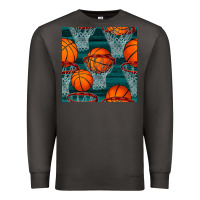 Smoke basketball hoop seamless pattern Premium Sweatshirt - BundleAndBundleShop
