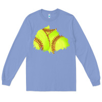 Colony Blue softball patch Long Sleeve Tee - AdoDesignShop