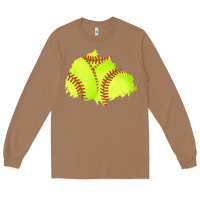 Toasted Coconut softball patch Long Sleeve Tee - AdoDesignShop