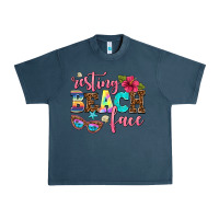 Midnight Navy resting beach face Urban Heavy Tee - AdoDesignShop