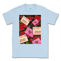 Dusty Blue love letters with roses  air Classic Tee - AdoDesignShop
