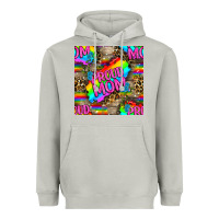 Moon Dust Pride LGBTQ+ Proud Mom With Leoapard Patterns Heavyweight Hoodie - BundleAndBundleShop