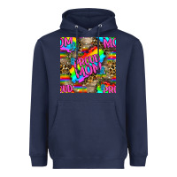 Navy Pride LGBTQ+ Proud Mom With Leoapard Patterns Heavyweight Hoodie - BundleAndBundleShop