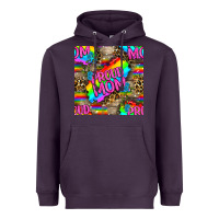 Plum Pride LGBTQ+ Proud Mom With Leoapard Patterns Heavyweight Hoodie - BundleAndBundleShop