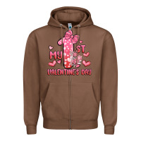 Chestnut my first valentines day Zipper Hoodie - MaliasSmallBusiness