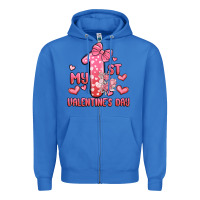 True Royal my first valentines day Zipper Hoodie - MaliasSmallBusiness