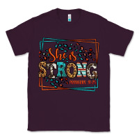 Plum She is strong proverbs 31:25 Classic Tee - LillyAllenDesigns