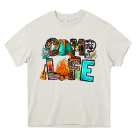 Cream camp life Heavy Core Tee - RanaPortraitStore