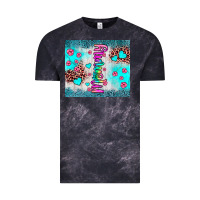 Cloud Black mommy leopard turquoise Vintage Tee - JahusDesignShop