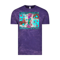 Cloud Purple mommy leopard turquoise Vintage Tee - JahusDesignShop
