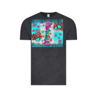 Vintage Black mommy leopard turquoise Vintage Tee - JahusDesignShop