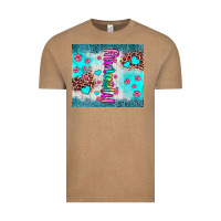 Vintage Coffee mommy leopard turquoise Vintage Tee - JahusDesignShop