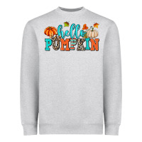 Heather Grey hello pumpkin Heavyweight Sweatshirt - AdoDesignShop