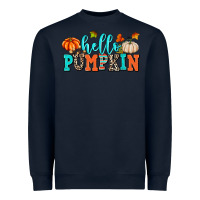 Navy hello pumpkin Heavyweight Sweatshirt - AdoDesignShop
