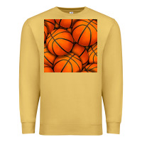 Antique Gold basketball seamless pattern Premium Sweatshirt - BundleAndBundleShop