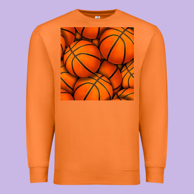 Basketball Seamless Pattern Premium Sweatshirt Designed By Bundleandbundleshop