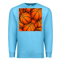 Ocean Blue basketball seamless pattern Premium Sweatshirt - BundleAndBundleShop