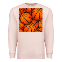 Pale Pink basketball seamless pattern Premium Sweatshirt - BundleAndBundleShop