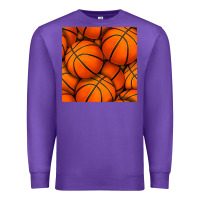 Purple basketball seamless pattern Premium Sweatshirt - BundleAndBundleShop