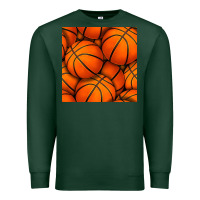 Sports Green basketball seamless pattern Premium Sweatshirt - BundleAndBundleShop