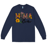 Navy pink mama bear with cute bear Long Sleeve Tee - Artiststas