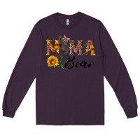 Plum pink mama bear with cute bear Long Sleeve Tee - Artiststas