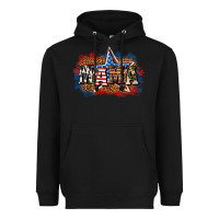 Black Patriotic Mama Heavyweight Hoodie - BundleAndBundleShop