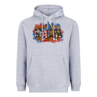 Heather Grey Patriotic Mama Heavyweight Hoodie - BundleAndBundleShop