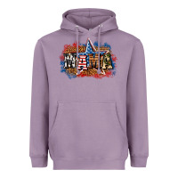 Lavender Patriotic Mama Heavyweight Hoodie - BundleAndBundleShop