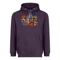 Plum Patriotic Mama Heavyweight Hoodie - BundleAndBundleShop