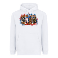 White Patriotic Mama Heavyweight Hoodie - BundleAndBundleShop