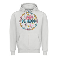 Dove Grey tu eres inspiration Zipper Hoodie - MaliasSmallBusiness