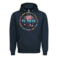 Navy tu eres inspiration Zipper Hoodie - MaliasSmallBusiness