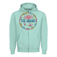 Seafoam tu eres inspiration Zipper Hoodie - MaliasSmallBusiness